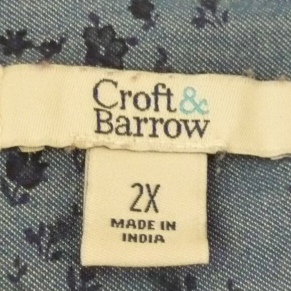 CROFT & BARROW SIZE 2X BUTTON FRONT SHIRT - Picture 4 of 4
